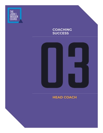 Virtual Coaching Academy Course 3- Head Coach